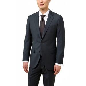 NEW SPIER & MACKAY rowe and taylor merino wool suit jacket in dark green